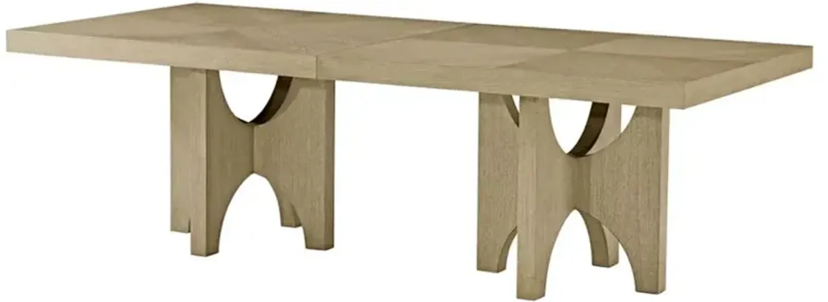 Kaia Dune Oak Extendable Rectangular Dining Table - 97-133"W