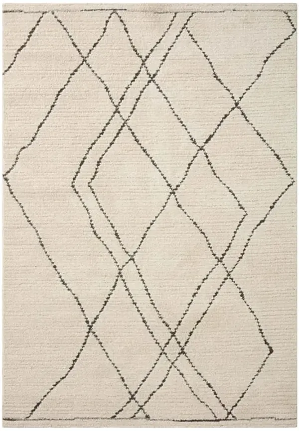 Vaela Modern Classic Cream Diamond Patterned Rug - 9'2"x13'