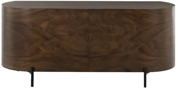 Khalil Rustic Lodge Brown Wood Black Iron Demilune Executive Desk