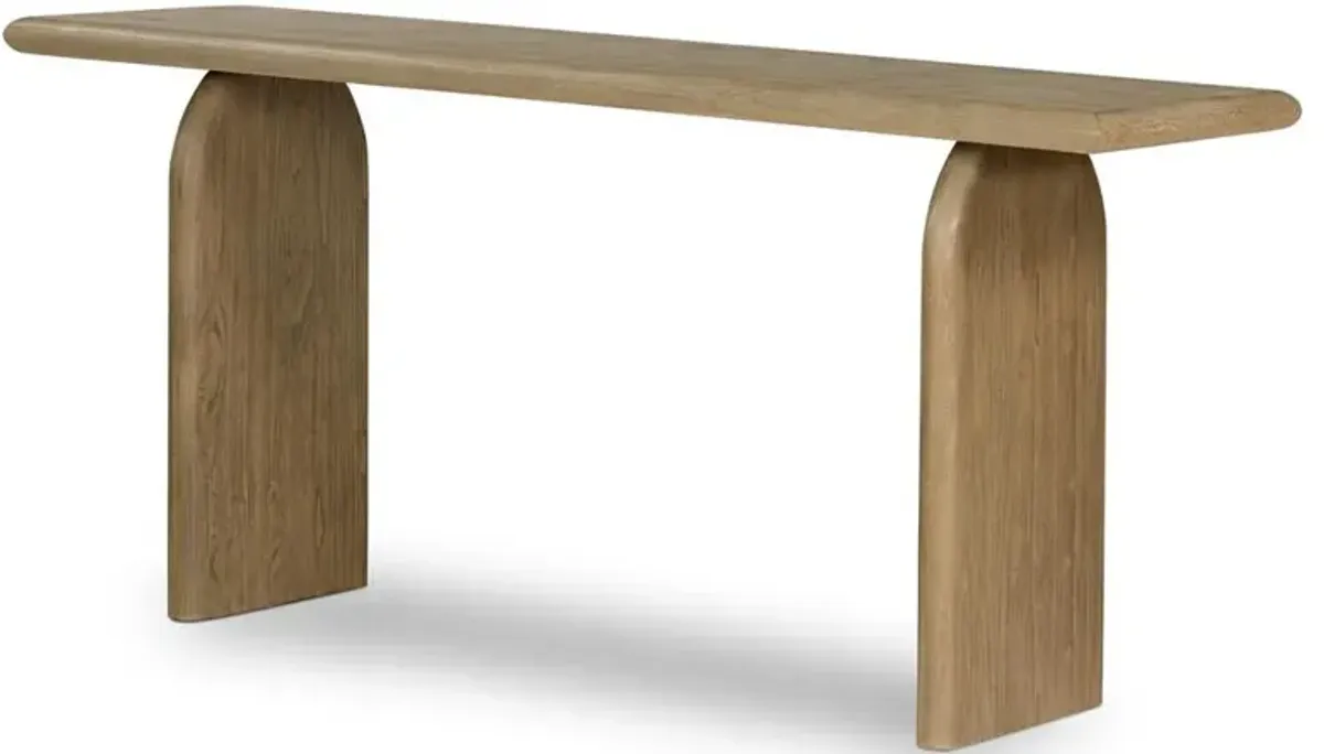 Suriya Rustic Lodge Brown Wood Rectangular Console Table