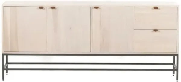 Theodore Industrial Loft Dove White Wood Grey Iron Sideboard