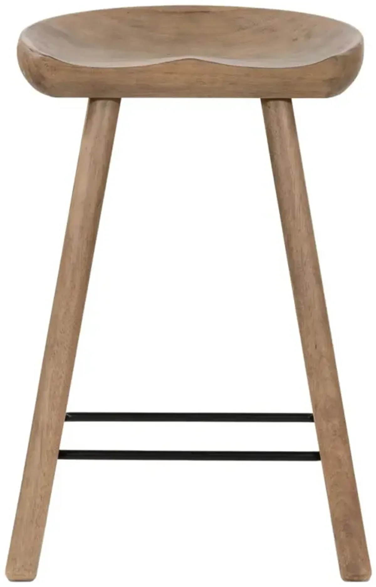 Jimmy Rustic Lodge Natural Matte Solid Wood Counter Stool
