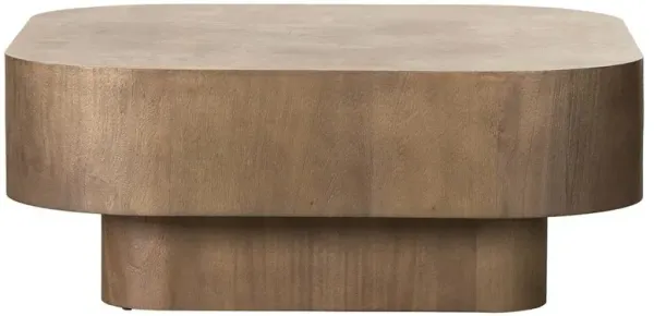 Blake Rustic Lodge Brown Burl Wood Block Square Coffee Table