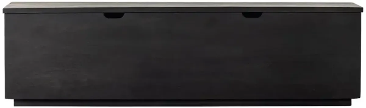 Scarlett Rustic Lodge Black Solid Mango Wood Storage Trunk