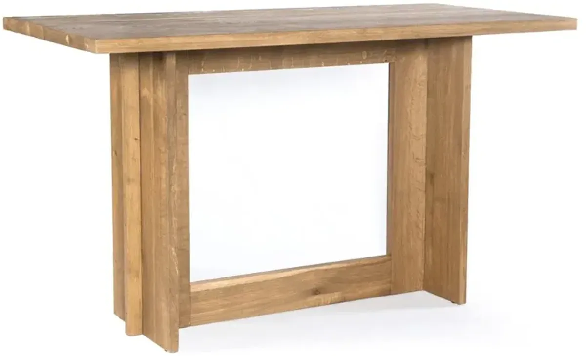 Alston Rustic Lodge Smoked Oak Rectangular Bar Table - 72"W