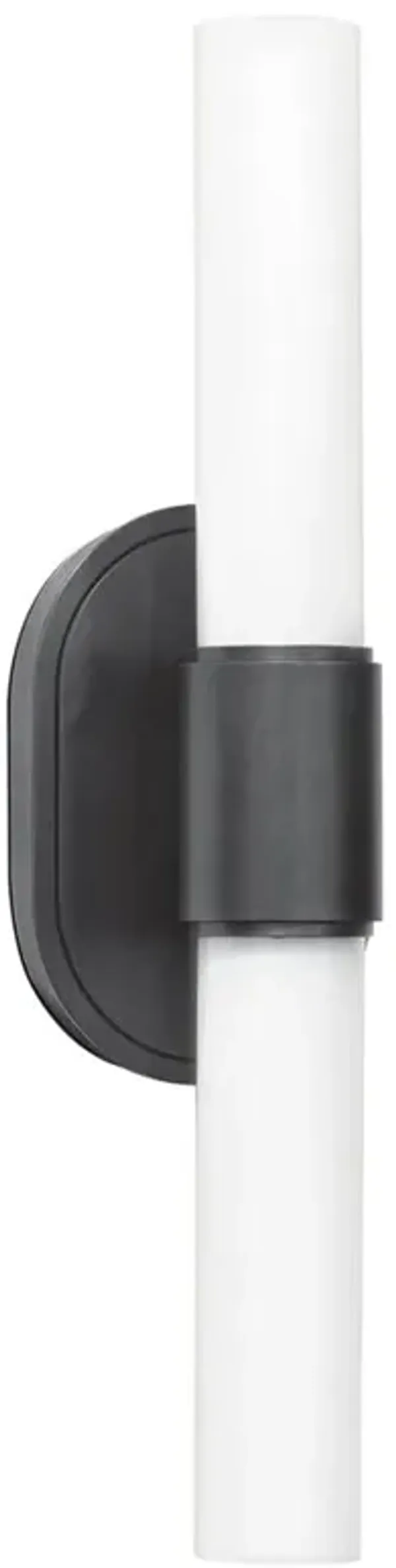 Dixon Oil Rubbed Bronze Steel White Glass Flush Mount Sconce