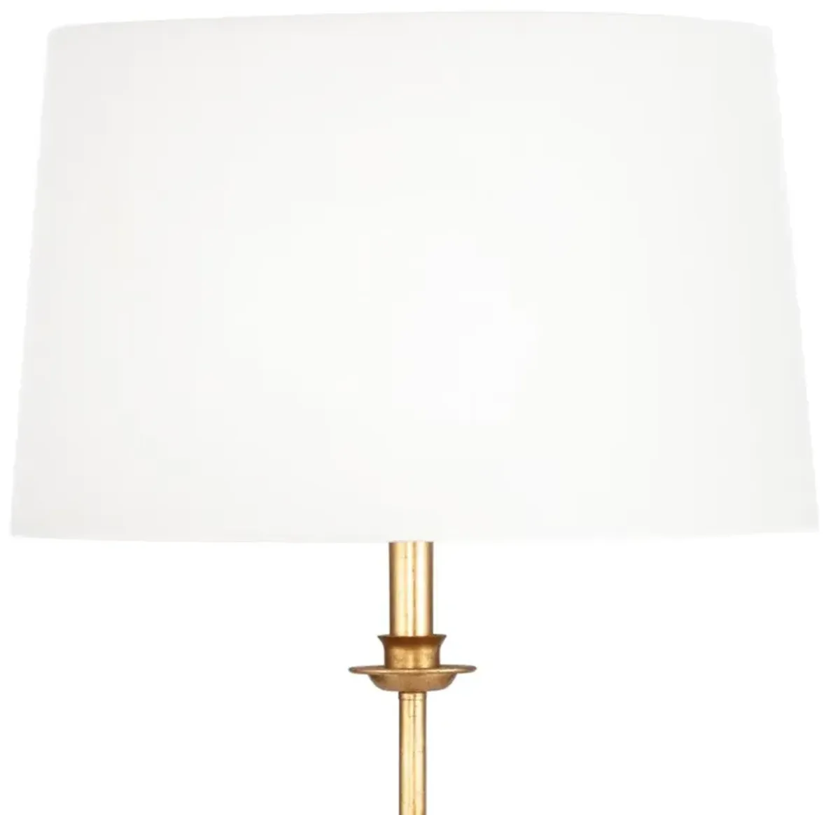 Fisher French Gold Leaf Alabaster Column Floor Lamp