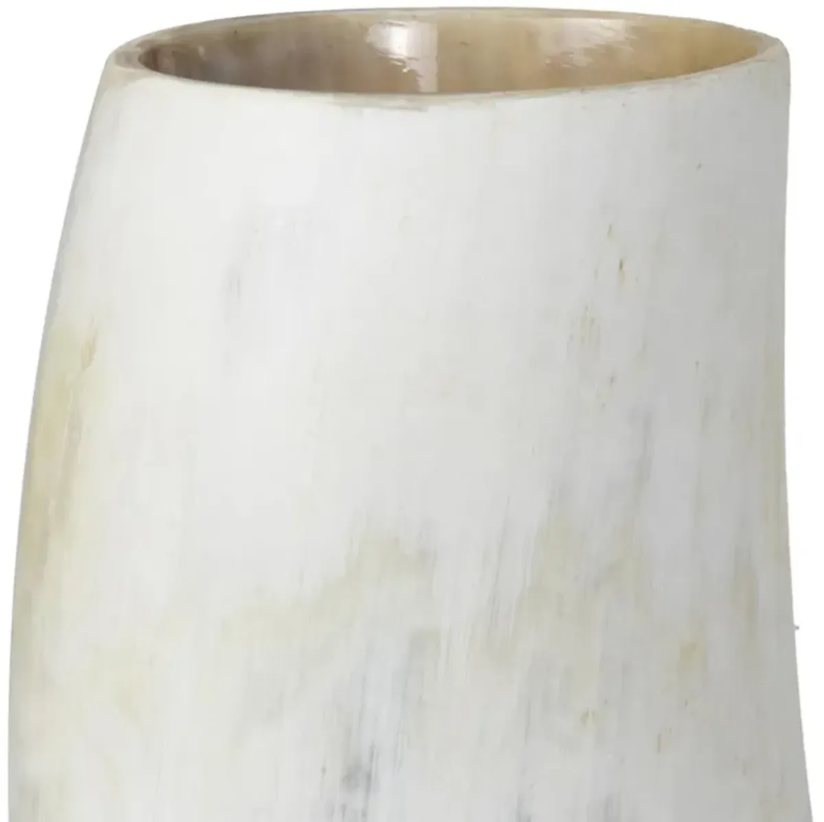 Troy Natural Horn Polished Brass Decorative Table Vase - Large