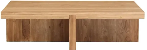 Edgar Rustic Lodge Brown Oak Wood Rectangular Coffee Table