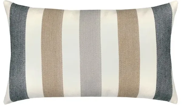 Stanza Stripe Modern Dune Indoor Outdoor Lumbar Pillow - 12x20
