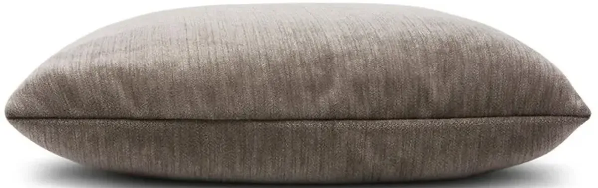 Sarah Velour Modern Pewter Grey Indoor Outdoor Throw Pillow - 20x20