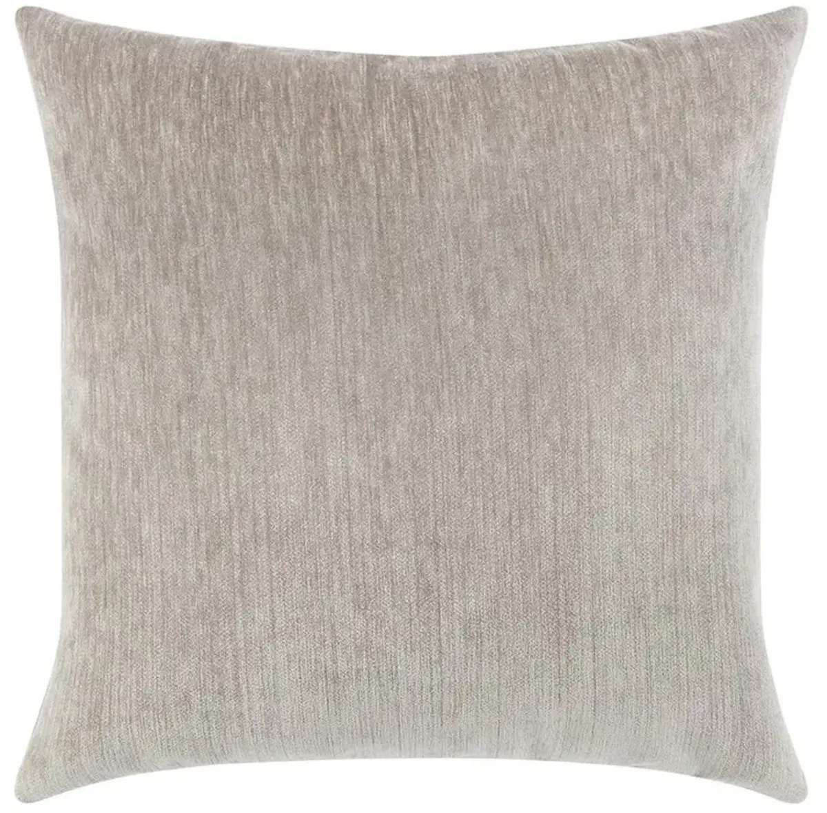 Sarah Velour Modern Pewter Grey Indoor Outdoor Throw Pillow - 20x20
