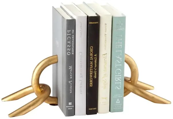 Cesar Hollywood Regency Gold Iron Chain Bookends