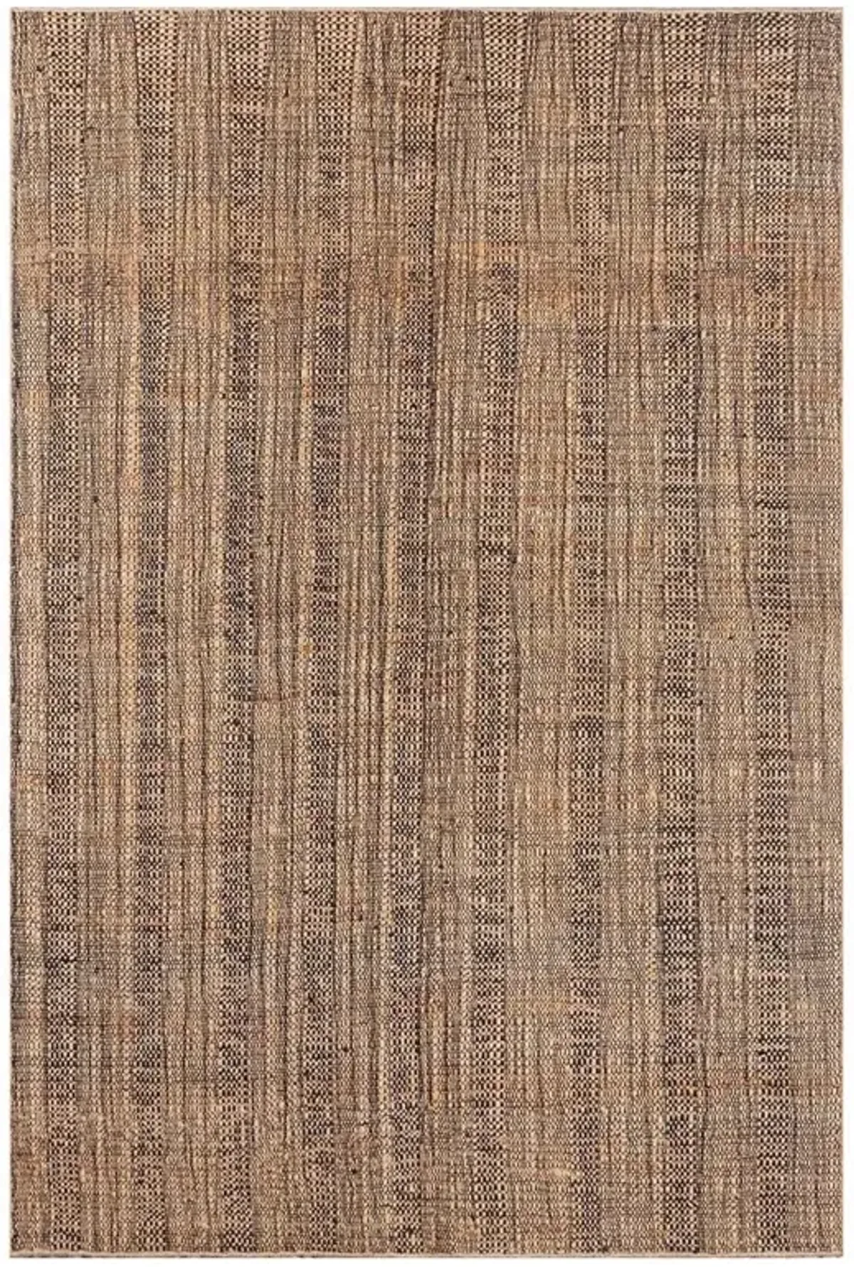 Mican Coastal Beach Natural Stripe Patterned Jute Rug - 2'3"x8'