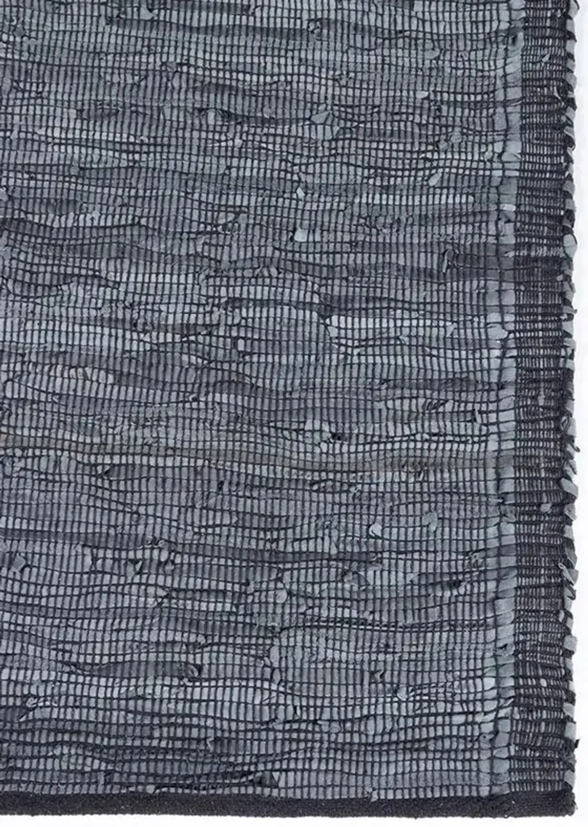 Trisha Coastal Beach Two Tone Dark Blue Leather Solid Rug - 8'x10'