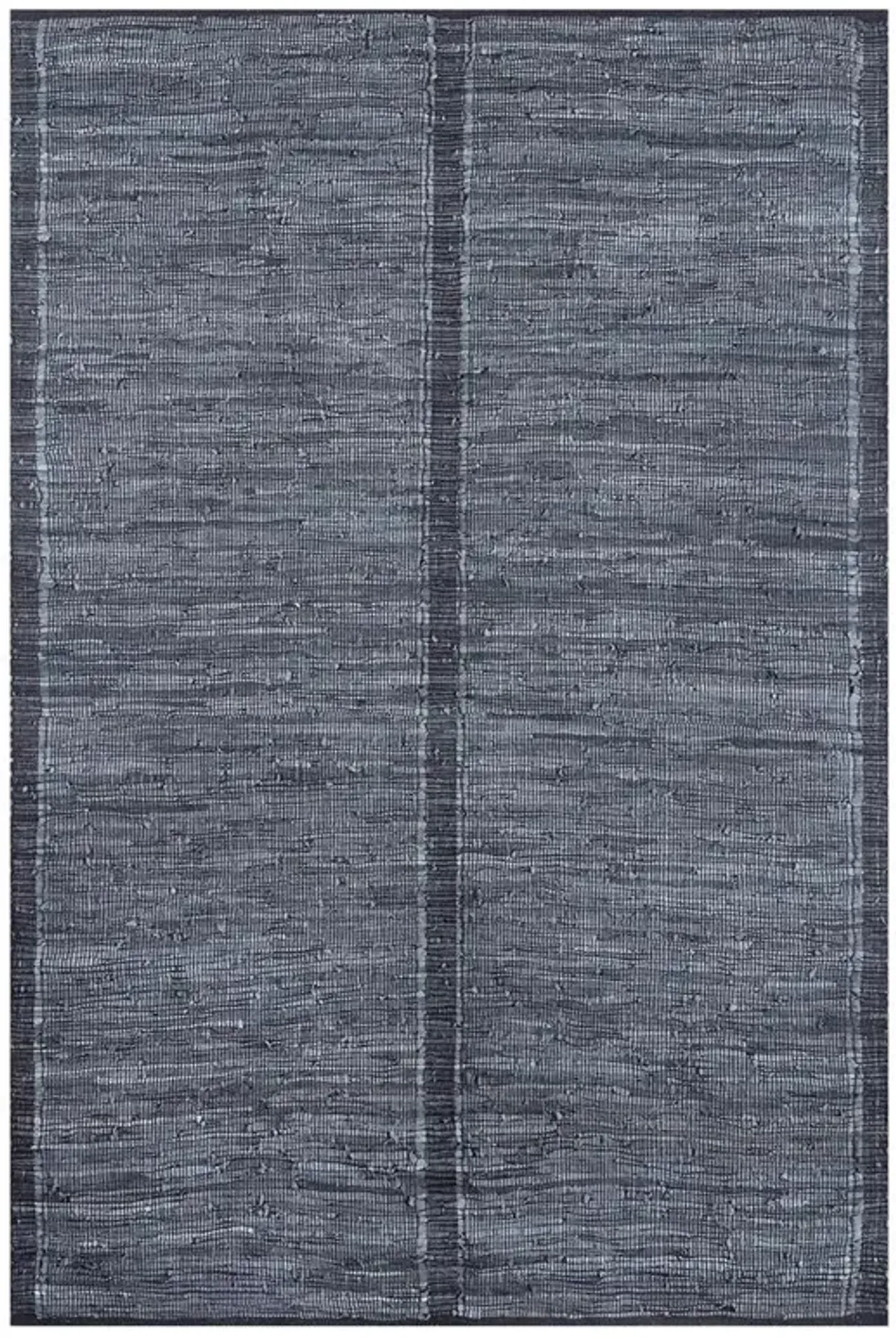 Trisha Coastal Beach Two Tone Dark Blue Leather Solid Rug - 8'x10'