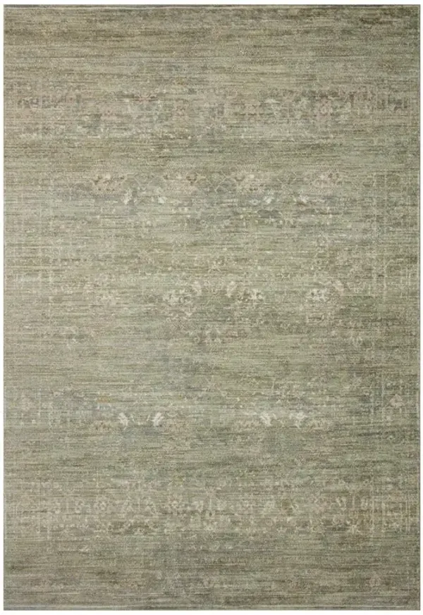 Mireya Global Bazaar Sage Abstract Patterned Runner Rug - 2'6"x10'