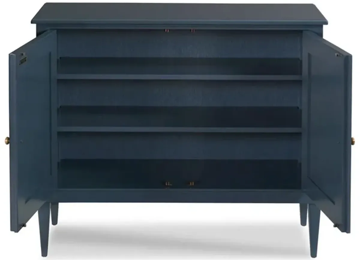 Cerise Updated Traditional Blue Oak Wood Sideboard