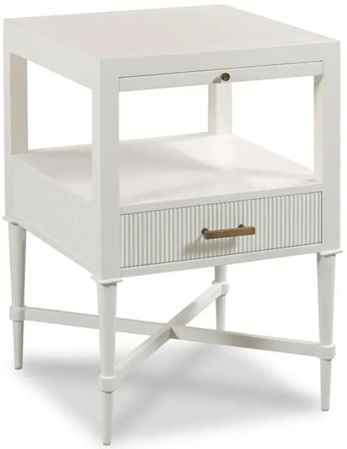Thornapple French Country Dove White Wood Nightstand