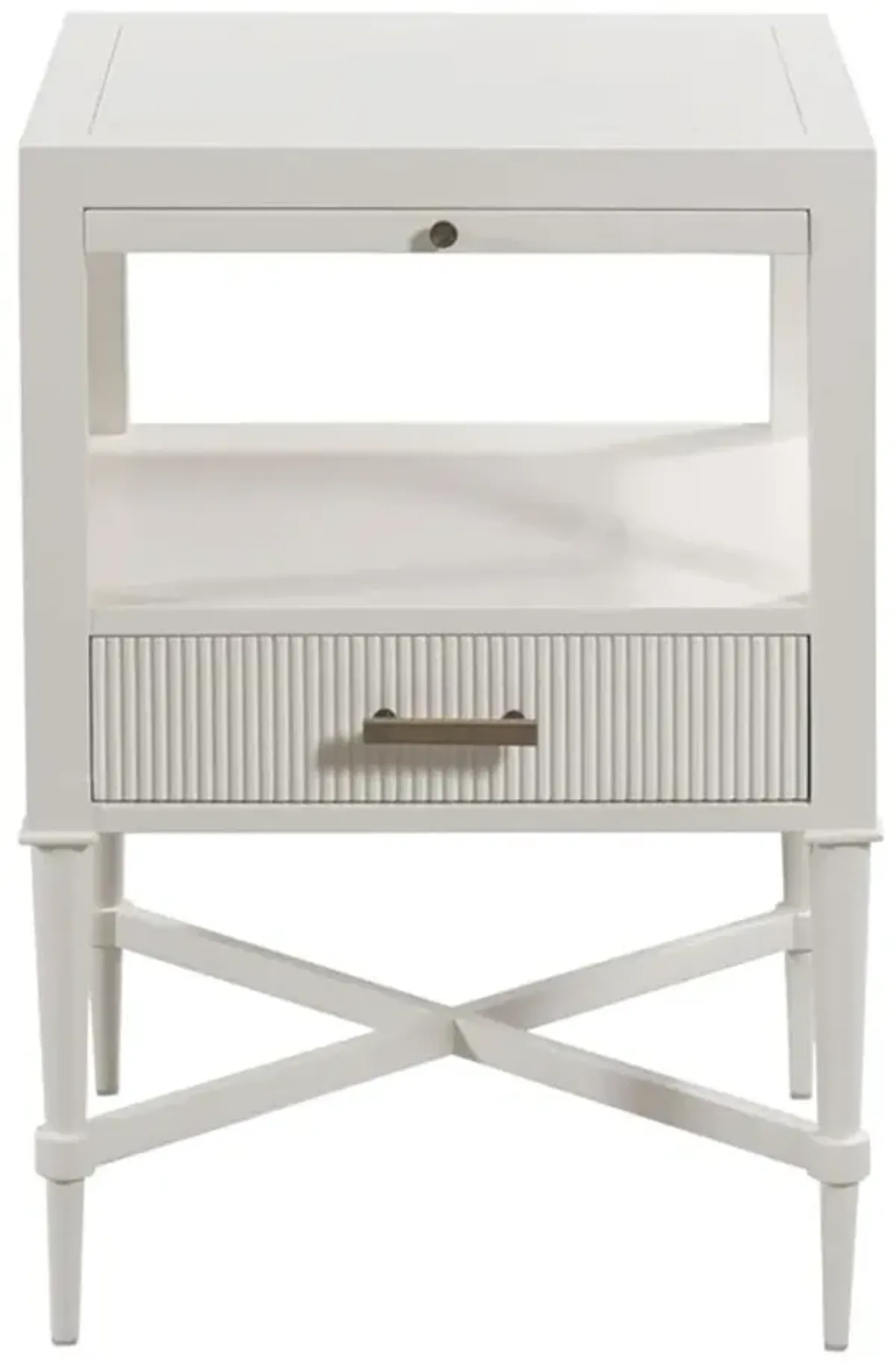 Thornapple French Country Dove White Wood Nightstand