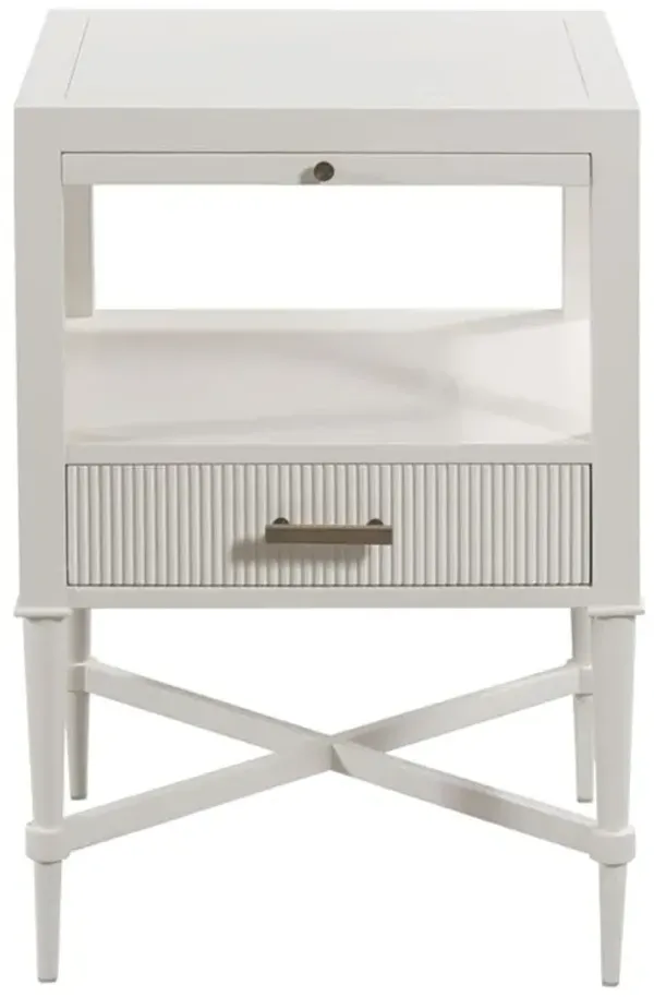 Thornapple French Country Dove White Wood Nightstand