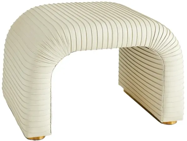 Micah Modern Classic White Leather Stool