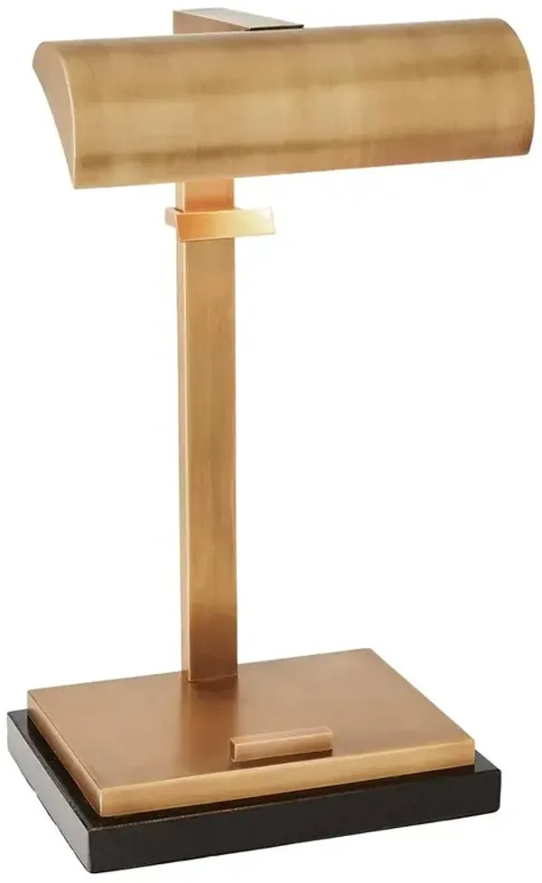 Glendale Matte Brass Granite Base Tabletop Easel Lamp