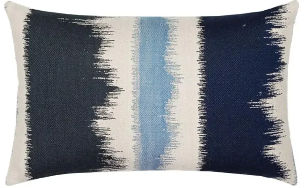 Murmur Midnight Coastal Indigo Indoor Outdoor Lumbar Pillow - 12x20