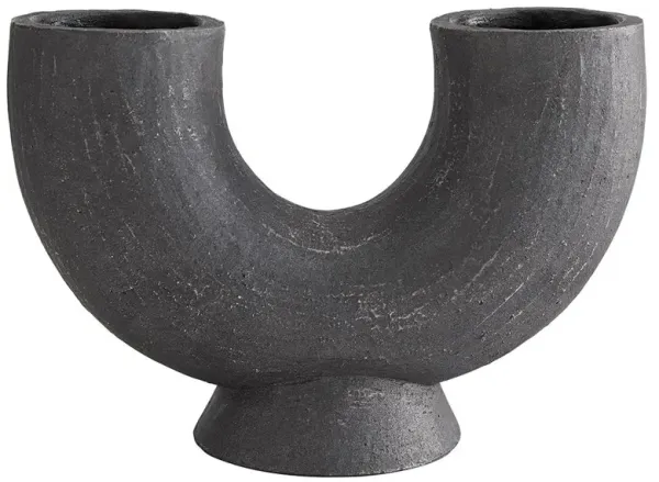 Damien Industrial Loft Matte Black Terracotta Sculpture