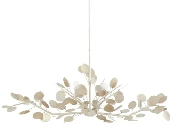 Marco French Country Silver Leaf Wrought Iron Floral Chandelier