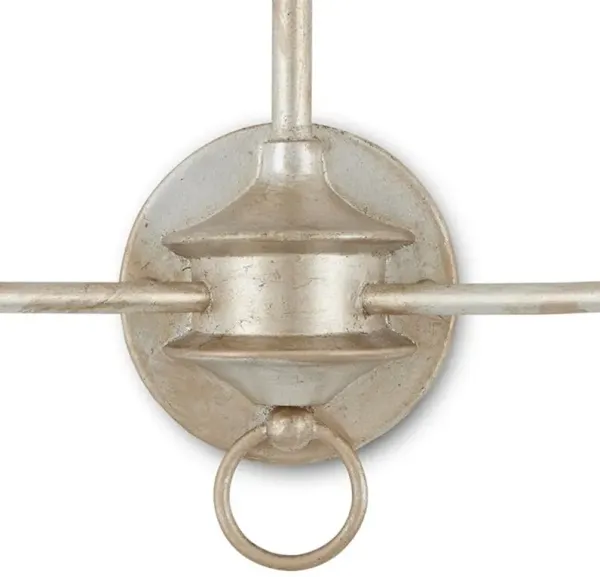 Wayne French Country Champagne Wrought Iron Candle Wall Light Sconce