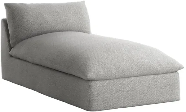 Cee Modern Classic Grey Upholstered Outdoor Chaise Lounge