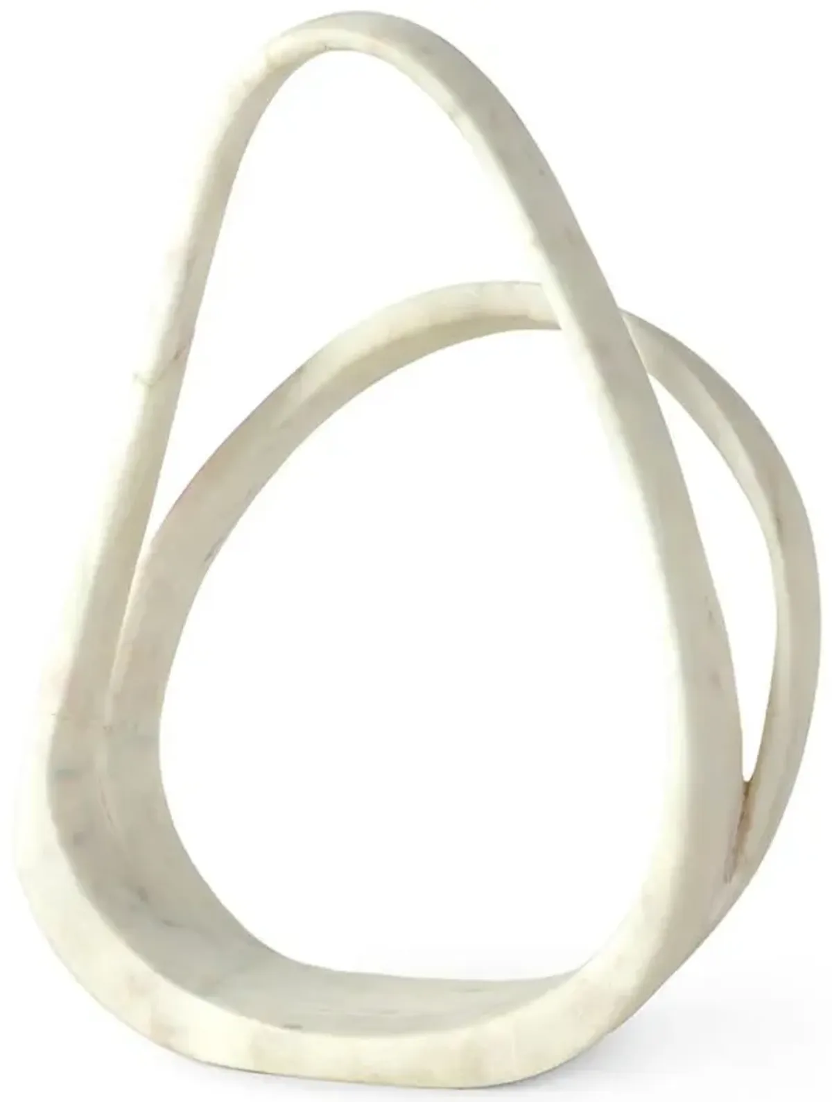 Palecek Indio Modern Classic White Marble Decorative Sculpture - Small