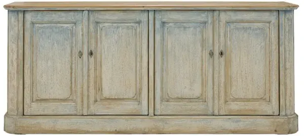 Isola Updated Traditional Distressed Blue Sideboard