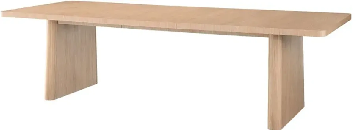 Noelle Modern Light Brown Rectangular Extendable Dining Table - 86-110"W