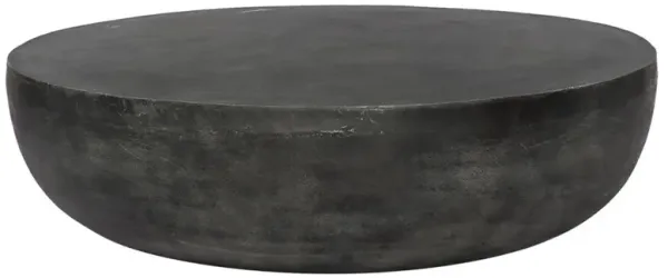 Bailey Industrial Loft Grey Aluminum Drum Outdoor Coffee Table