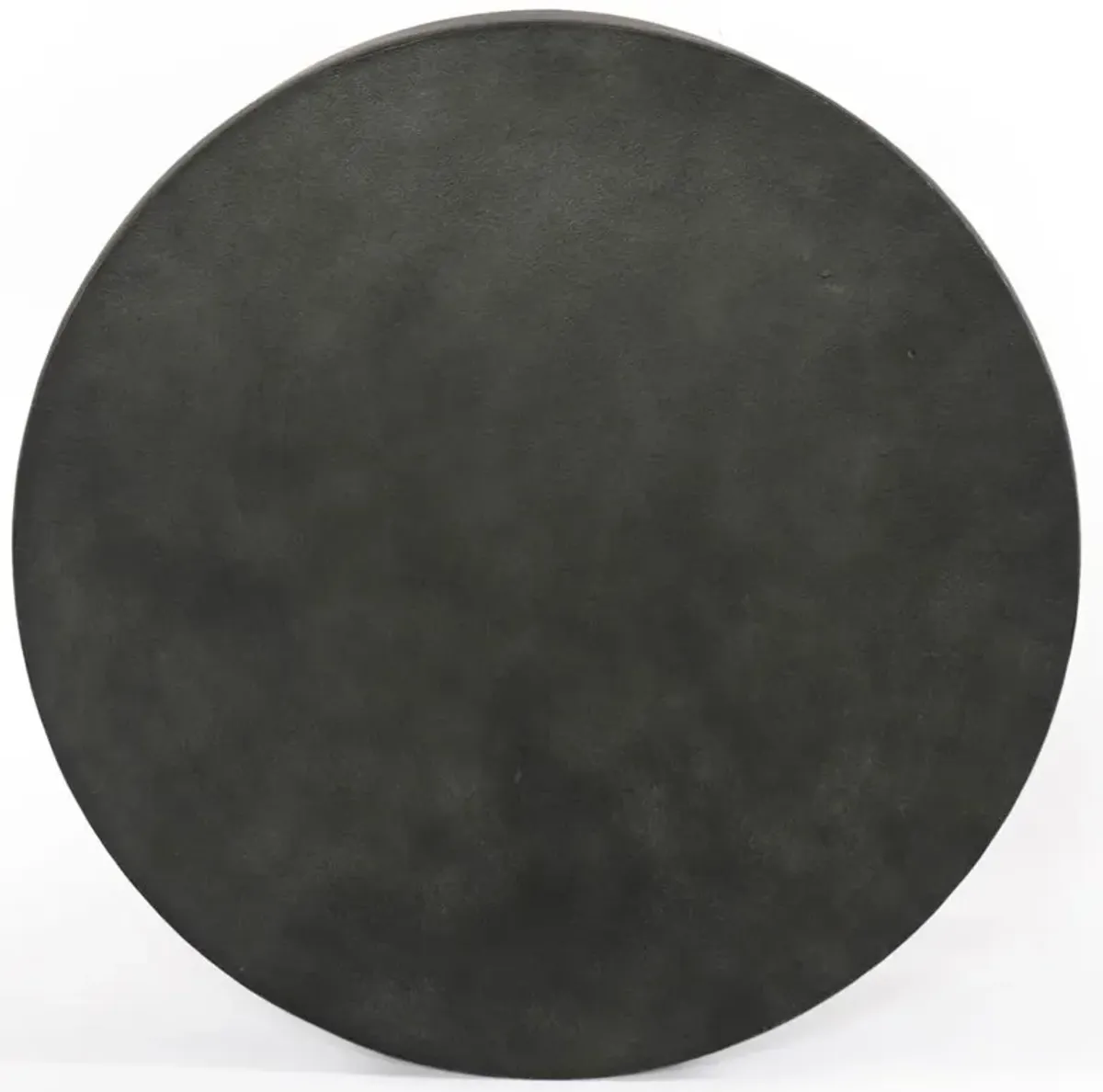 Jean Industrial Loft Grey Aluminum Round Drum Outdoor Coffee Table