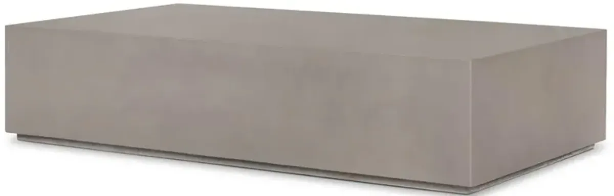 Otto Modern Classic Grey Concrete Rectangular Block Outdoor Coffee Table