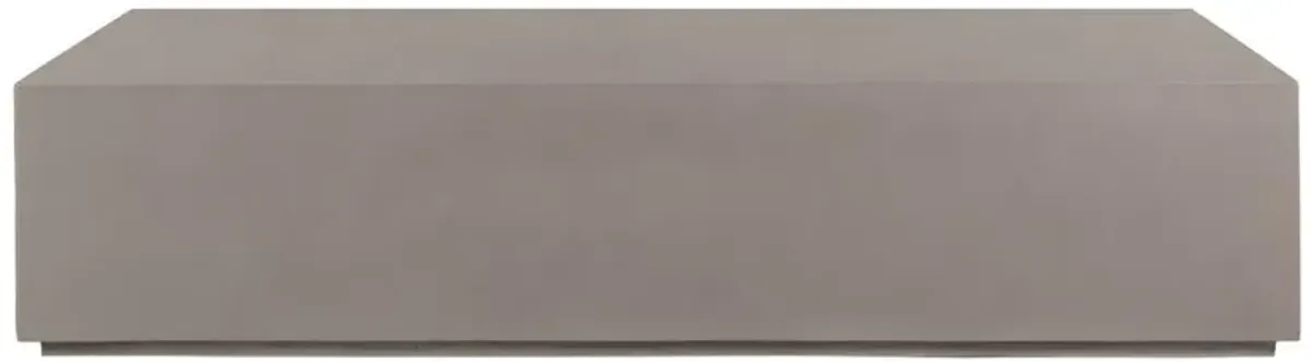 Otto Modern Classic Grey Concrete Rectangular Block Outdoor Coffee Table