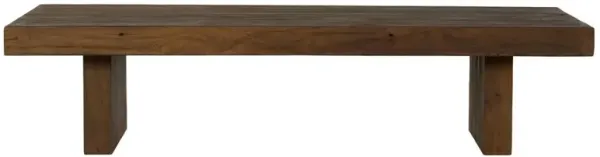 Flint Rustic Lodge Natural Reclaimed Teak Rectangular Outdoor Coffee Table