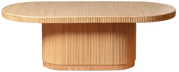 Sarah Coastal Beach Brown Rattan Oval Coffee Table