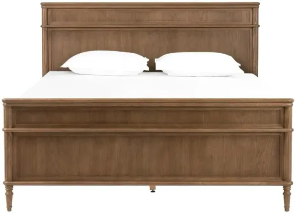 Tacorey Rustic Lodge Brown Solid Oak Wood Bed - Queen