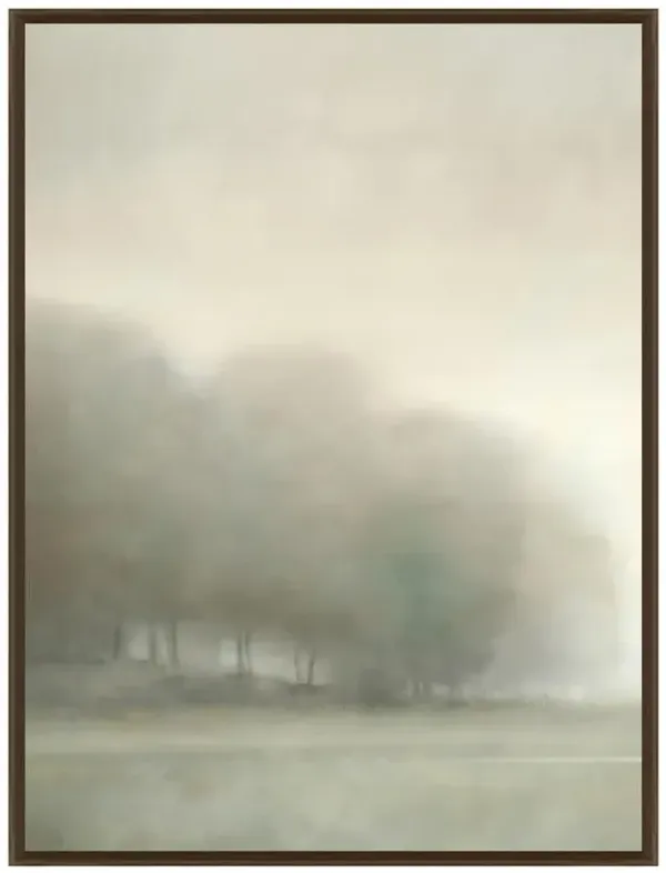 Sierra French Country Green Landscape Black Frame Painting - 30x60