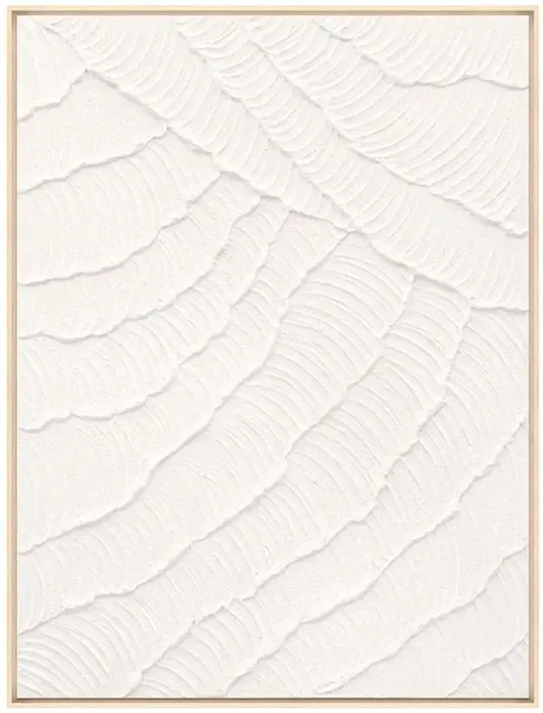 Flora Modern Classic White Abstract Natural Frame Painting I - 40x30