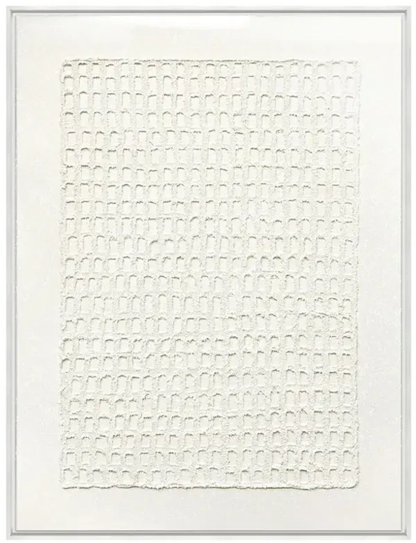Traces Modern Classic White Abstract Painting - 40x30