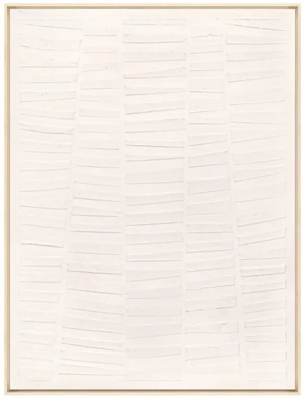 Marsha Modern Classic White Abstract Natural Frame Painting II - 40x30