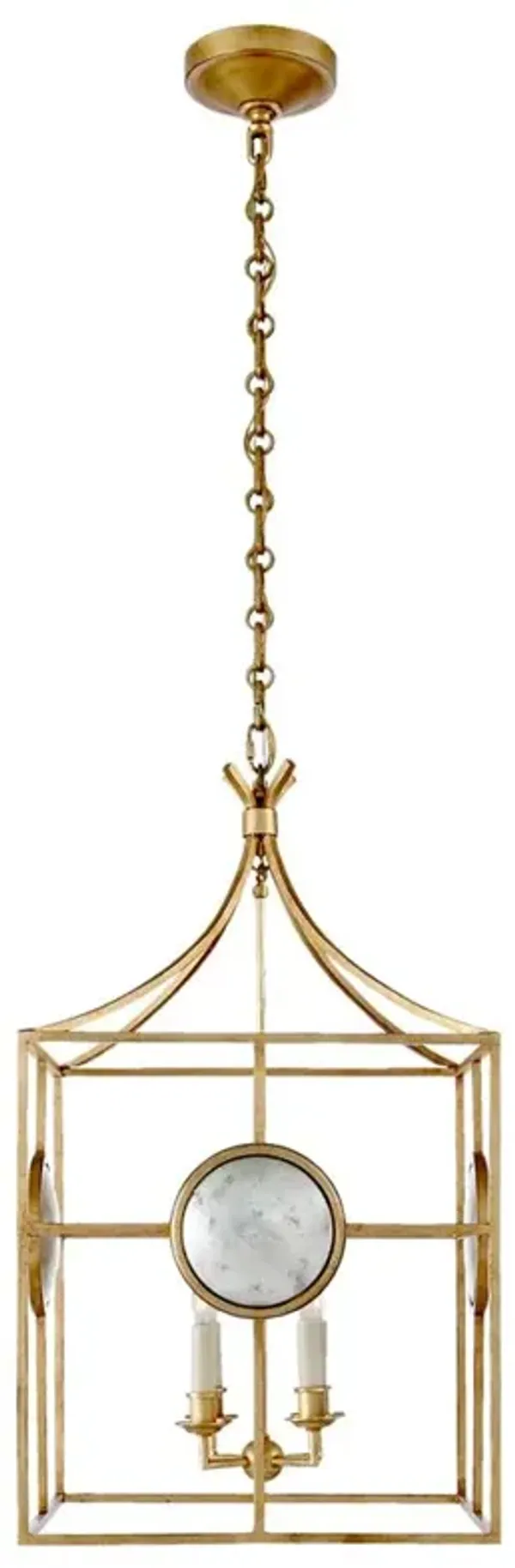 Visual Comfort Gramercy French Country Gilded Iron Lantern - Medium