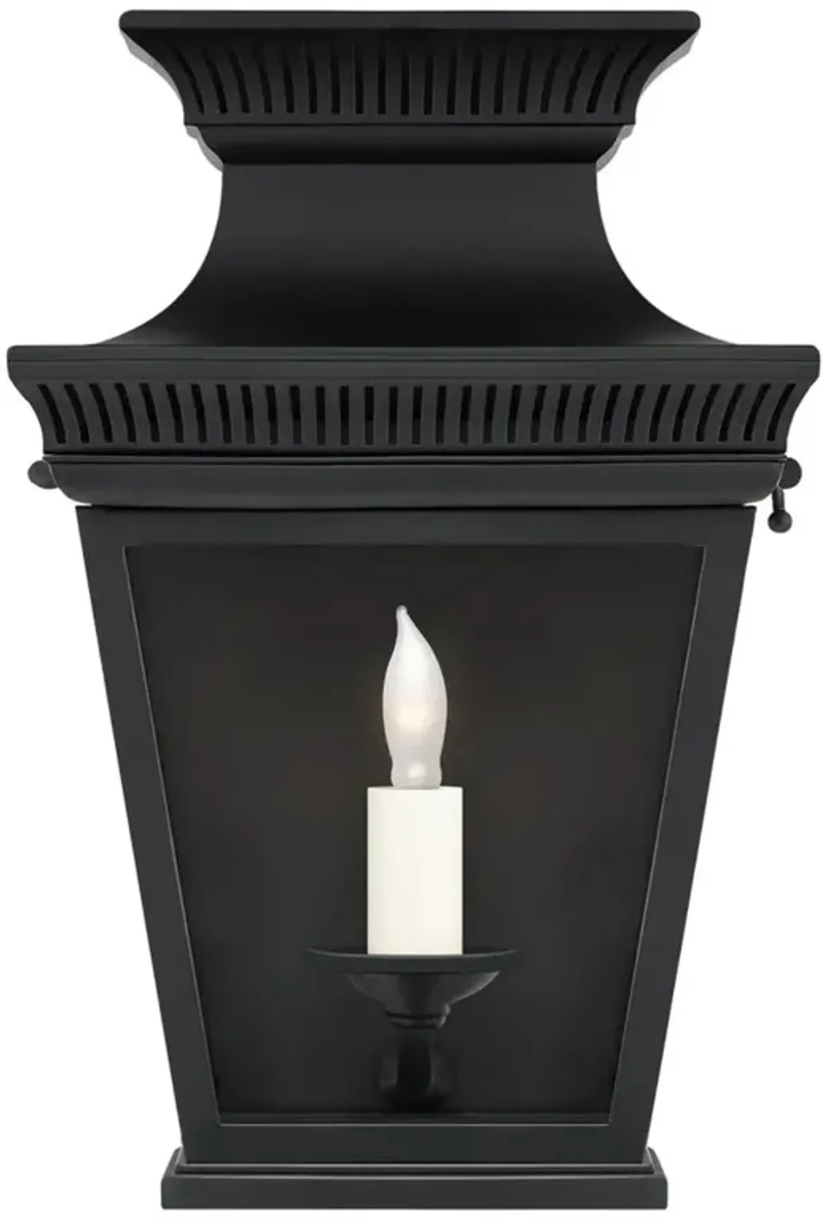 Visual Comfort Elsinore French Black Metal 3/4 Outdoor Lantern - Small
