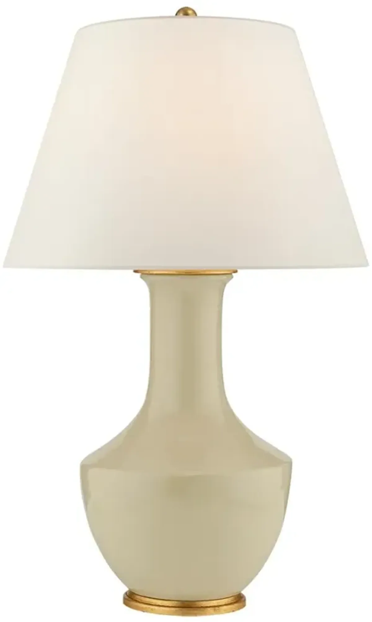 Visual Comfort Lambay Modern Classic Coconut Ceramic Linen Shade Table Lamp