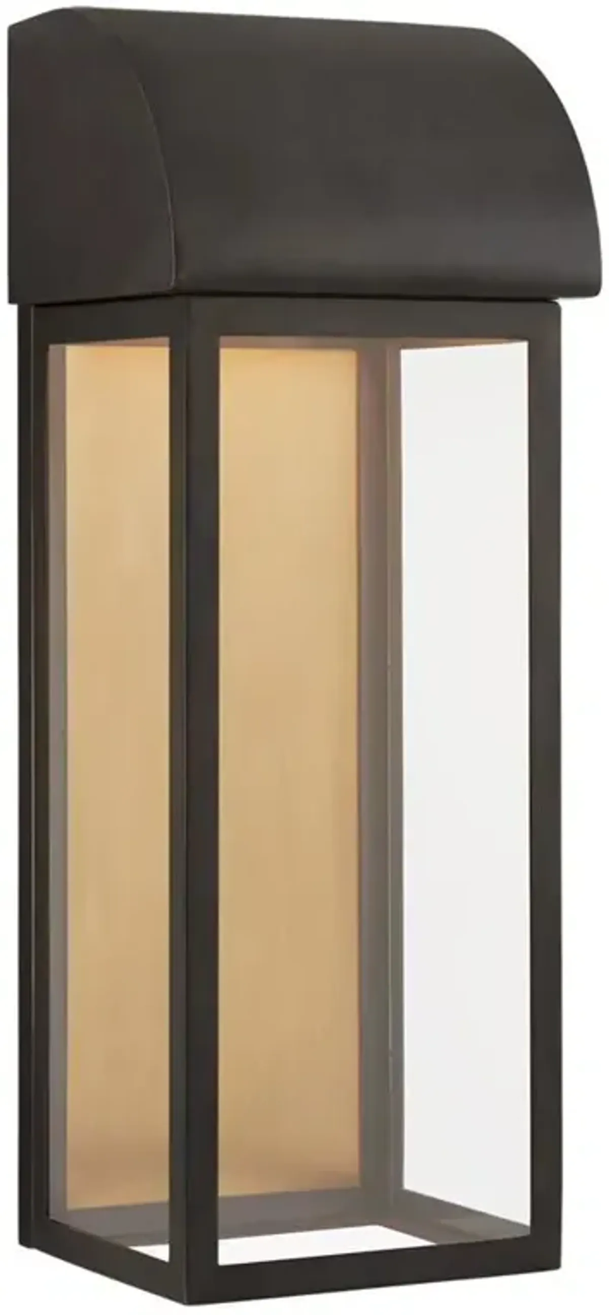 Visual Comfort Edgemont Modern Bronze Metal Glass Outdoor Wall Sconce